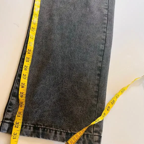 Fashion Nova Got A Secret V Front Straight Leg High Rise Jeans Size 18 NWT Gray - Picture 10 of 12